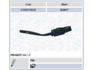 MAGNETI MARELLI 510030728503 vairo kolonėlės jungiklis 
 Vidaus įranga -> Rankinės/kojinės svirties sistema
625316
