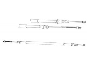CEF PU02185 trosas, stovėjimo stabdys 
 Stabdžių sistema -> Valdymo svirtys/trosai
474577