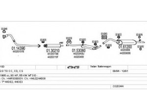 MTS C020344008648 išmetimo sistema 
 Išmetimo sistema -> Išmetimo sistema, visa