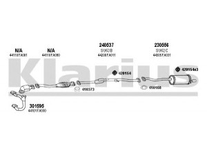 KLARIUS 800037E išmetimo sistema 
 Išmetimo sistema -> Išmetimo sistema, visa