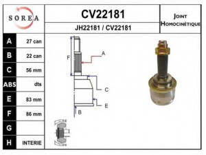 EAI CV22181K jungčių komplektas, kardaninis velenas
SU-07-02