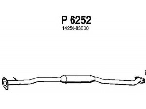 FENNO P6252 vidurinis duslintuvas 
 Išmetimo sistema -> Duslintuvas
14250-80E00, 14250-80G00, 14250-83E00