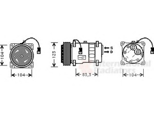 VAN WEZEL 0900K177 kompresorius, oro kondicionierius 
 Oro kondicionavimas -> Kompresorius/dalys
006453P5, 6453P5