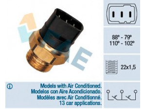 FAE 37840 temperatūros jungiklis, radiatoriaus ventiliatorius 
 Aušinimo sistema -> Siuntimo blokas, aušinimo skysčio temperatūra
SE-023952600 A