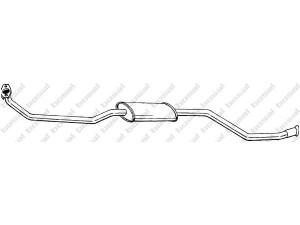 BOSAL 291-669 priekinis duslintuvas 
 Išmetimo sistema -> Duslintuvas
9604.1783