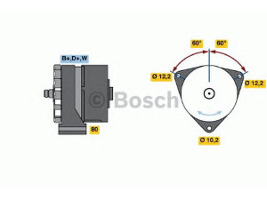 BOSCH 0 986 033 570 kintamosios srovės generatorius 
 Elektros įranga -> Kint. sr. generatorius/dalys -> Kintamosios srovės generatorius
006 154 67 02, 006 154 67 02 80