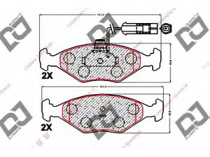 DJ PARTS BP1970 stabdžių trinkelių rinkinys, diskinis stabdys 
 Techninės priežiūros dalys -> Papildomas remontas
71738156, 71738157, 77362175, 77362310