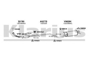 KLARIUS 931365U išmetimo sistema 
 Išmetimo sistema -> Išmetimo sistema, visa