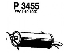 FENNO P3455 galinis duslintuvas 
 Išmetimo sistema -> Duslintuvas
F202-40-100A, F202-40-100B, F202-40-100C