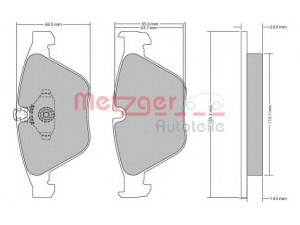 METZGER 1170168 stabdžių trinkelių rinkinys, diskinis stabdys 
 Techninės priežiūros dalys -> Papildomas remontas
3411 6 780 711