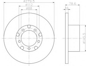 HELLA 8DD 355 100-201 stabdžių diskas 
 Stabdžių sistema -> Diskinis stabdys -> Stabdžių diskas
6014200072, 6014200272, 6014215012