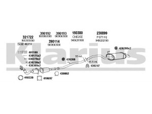 KLARIUS 330900E išmetimo sistema 
 Išmetimo sistema -> Išmetimo sistema, visa