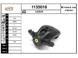 SNRA 1135018 stabdžių apkaba 
 Stabdžių sistema -> Stabdžių matuoklis -> Stabdžių matuoklio montavimas
4773050110, 4773050111