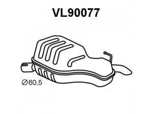 VENEPORTE VL90077 galinis duslintuvas 
 Išmetimo sistema -> Duslintuvas
8638484, 9492332