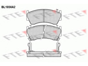 FTE BL1856A2 stabdžių trinkelių rinkinys, diskinis stabdys 
 Techninės priežiūros dalys -> Papildomas remontas
55810-64G00, 55810-64G01, 55810-64G11