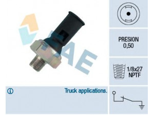 FAE 12450 alyvos slėgio jungiklis 
 Variklis -> Variklio elektra
1609395, 1609395-7