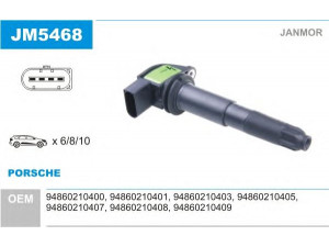 JANMOR JM5468 ritė, uždegimas 
 Kibirkšties / kaitinamasis uždegimas -> Uždegimo ritė
94860210400, 94860210401, 94860210403