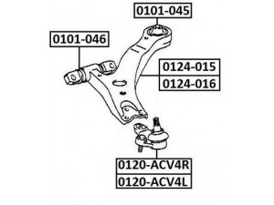 ASVA 0120-ACV4R atramos/vairo trauklė 
 Ašies montavimas/vairavimo mechanizmas/ratai -> Sujungimai -> Atramos/vairo trauklė
43330-39775