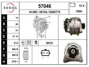 EAI 57046 kintamosios srovės generatorius
8200474219