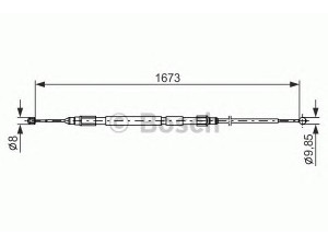 BOSCH 1 987 477 947 trosas, stovėjimo stabdys 
 Stabdžių sistema -> Valdymo svirtys/trosai
34 40 6 761 098, 34 40 6 770 602