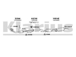 KLARIUS 930828U išmetimo sistema 
 Išmetimo sistema -> Išmetimo sistema, visa