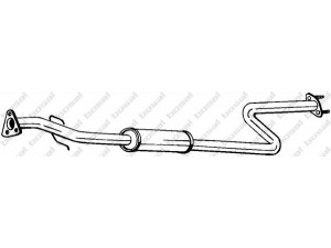 BOSAL 285-511 vidurinis duslintuvas 
 Išmetimo sistema -> Duslintuvas
18220-SN7-G10, GEX-33676, WCE-103330