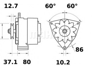 MAHLE ORIGINAL MG 20 kintamosios srovės generatorius 
 Elektros įranga -> Kint. sr. generatorius/dalys -> Kintamosios srovės generatorius
51 26101 7214, 009 154 06 02, 009 154 15 02