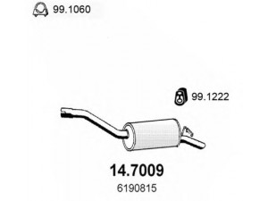 ASSO 14.7009 galinis duslintuvas 
 Išmetimo sistema -> Duslintuvas
5027016, 6190815, 6758617
