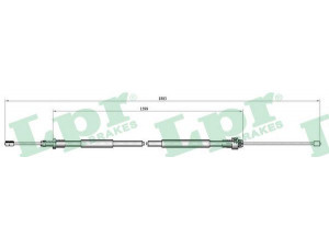 LPR C0105B trosas, stovėjimo stabdys 
 Stabdžių sistema -> Valdymo svirtys/trosai
4745P6, 9633826780, 4745P6
