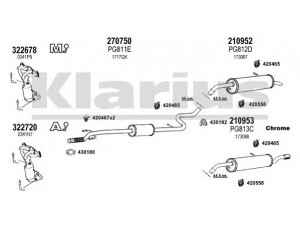 KLARIUS 631250E išmetimo sistema 
 Išmetimo sistema -> Išmetimo sistema, visa