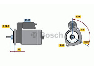 BOSCH 0 001 110 007 starteris 
 Elektros įranga -> Starterio sistema -> Starteris