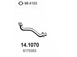 ASSO 14.1070 išleidimo kolektorius 
 Išmetimo sistema -> Išmetimo vamzdžiai
6175353