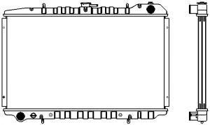 SAKURA  Automotive 1341-0211 radiatorius, variklio aušinimas