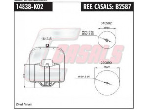 CASALS B2587 dėklas, pneumatinė pakaba
A9423203621
