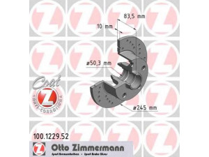 ZIMMERMANN 100.1229.52 stabdžių diskas 
 Dviratė transporto priemonės -> Stabdžių sistema -> Stabdžių diskai / priedai
8D0 615 601 B