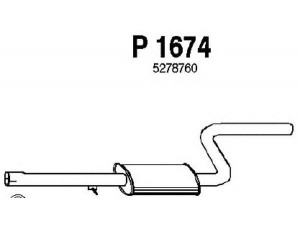 FENNO P1674 vidurinis duslintuvas 
 Išmetimo sistema -> Duslintuvas
4764336AB, 5278760