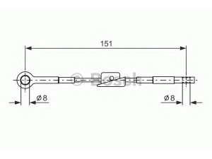 BOSCH 1 987 477 367 trosas, stovėjimo stabdys 
 Stabdžių sistema -> Valdymo svirtys/trosai
1656491, 6502746, 89FB 2853 AB
