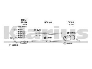 KLARIUS 630425U išmetimo sistema 
 Išmetimo sistema -> Išmetimo sistema, visa
