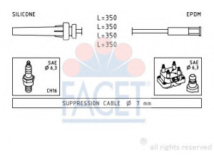 FACET 4.9511 uždegimo laido komplektas 
 Kibirkšties / kaitinamasis uždegimas -> Uždegimo laidai/jungtys
5018 394AE, 5033 233AB