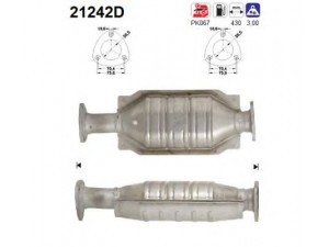 AS 21242D katalizatoriaus keitiklis 
 Išmetimo sistema -> Katalizatoriaus keitiklis
855040, 855140, 855202