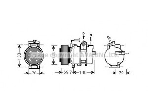 AVA QUALITY COOLING AIK312 kompresorius, oro kondicionierius 
 Oro kondicionavimas -> Kompresorius/dalys
4D0260805F, 4D0260805G