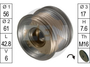 ERA 219009 laisvos eigos sankaba, kint. sr. generatorius 
 Diržinė pavara -> Laisvos eigos sankaba, kint. sr. generatorius
602 150 00 60, 604 150 00 60, 604 150 03 60