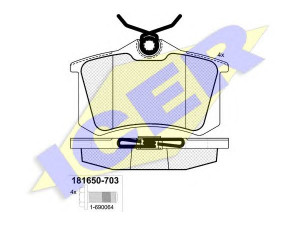 ICER 181650-703 stabdžių trinkelių rinkinys, diskinis stabdys 
 Techninės priežiūros dalys -> Papildomas remontas
8E0 698 451 B, 4254.20, 16 070 832 80