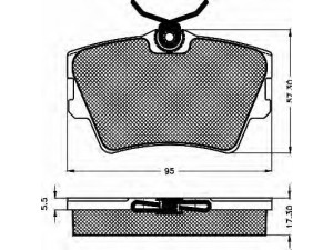 BSF 10516 stabdžių trinkelių rinkinys, diskinis stabdys 
 Techninės priežiūros dalys -> Papildomas remontas
701698451, 7D0698451, 7D0698451D