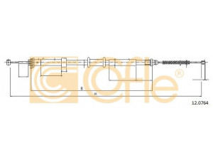 COFLE 12.0764 trosas, stovėjimo stabdys 
 Stabdžių sistema -> Valdymo svirtys/trosai
1541338, 9S512A603AA