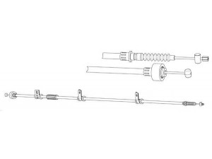 KAWE HY02124 trosas, stovėjimo stabdys 
 Stabdžių sistema -> Valdymo svirtys/trosai
597702D310