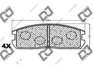 DJ PARTS BP1192 stabdžių trinkelių rinkinys, diskinis stabdys 
 Techninės priežiūros dalys -> Papildomas remontas
MB277542, MB316166, MB366969, MB407210