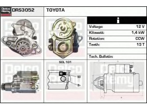 DELCO REMY DRS3052 starteris 
 Elektros įranga -> Starterio sistema -> Starteris