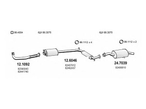 ASSO ART1294 išmetimo sistema 
 Išmetimo sistema -> Išmetimo sistema, visa