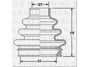 BORG & BECK BCB6177 gofruotoji membrana, kardaninis velenas 
 Ratų pavara -> Gofruotoji membrana
33217540117, 33217559078